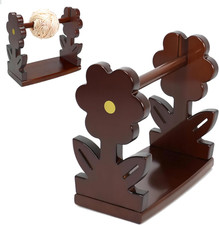 Flower-Shaped Wooden Yarn Holder and Organizer for Crochet Enthusiasts