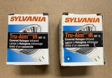 Lot of 2 Sylvania Tru-Aim IR MR16 Halogen Lamps, 37MR 12V GU5.3 Base