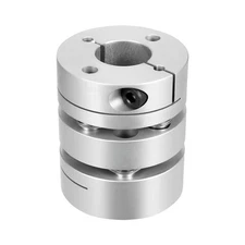 10mmx19mm Clamp Tight Motor Shaft 2 Diaphragm Coupling Coupler Aluminium Steel