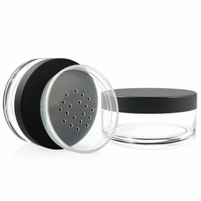 50g Refillable Plastic Loose Powder Jar Sifter Empty Cosmetic Makeup Container #