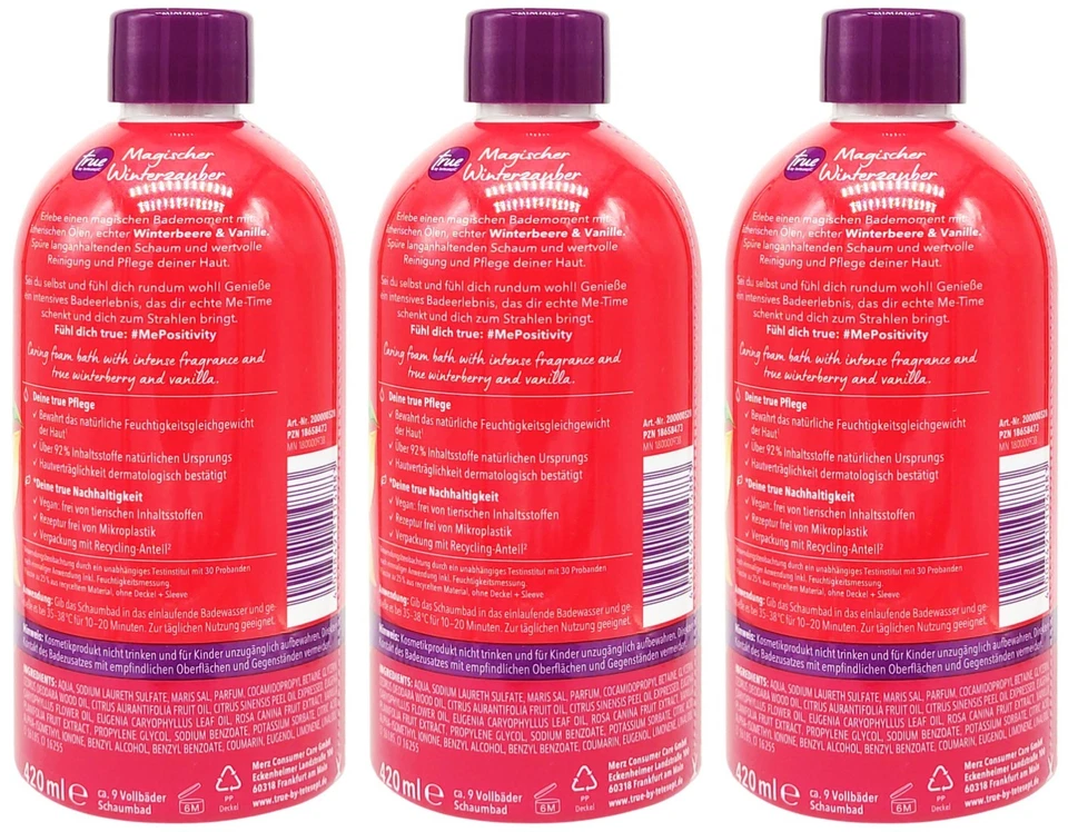 3x tetesept Schaumbad MAGISCHER WINTERZAUBER 420ml wohlige Winterwärme Vanille - Bild 2 von 4