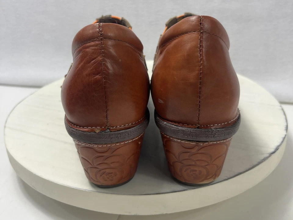 Женские сабо L'Artiste Spring Step Scribble оранжевые кожаные на танкетке размер 38/7,5-8 - Изображение 4 из 4