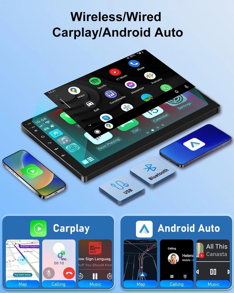 NHOPEEW Autoradio Android 2G+64G pour Porsche Cayenne 2002-2010 - sans Fil Carpl - Photo 4/4