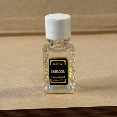 Vintage Fragonard Caresse Pure Parfum Micro Mini Splash   France   75% Full RARE