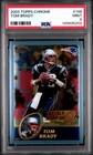 2003 TOPPS CHROME TOM BRADY WEEKLY WRAP UP CARD #148 *GRADED MINT PSA 9!