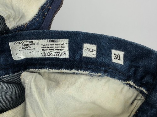 Vintage 70s LEE COOPER Men's Denim Jeans Pants Trousers England Blue W35 L31 - 第 15/15 張圖片