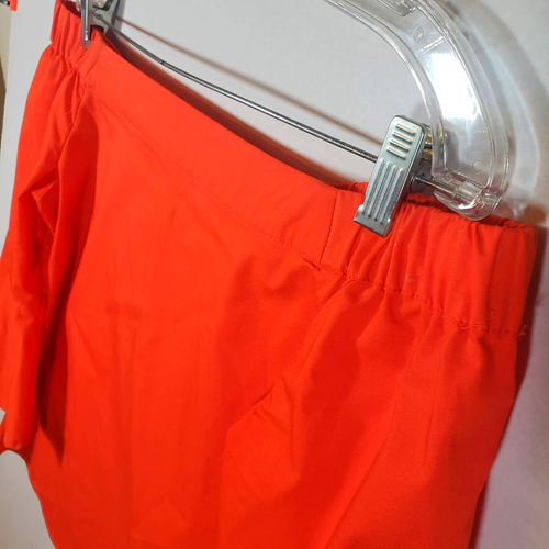 Cupio Orange Off Shoulder Top Fall Sz M Flare Ruffle Slerve Halloween - Picture 6 of 8