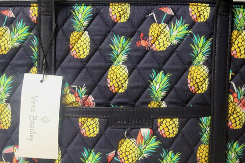 Vera Bradley Quilted Trimmed Vera Tote Purse Handbag TOUCAN PARTY NWT - Picture 4 of 12
