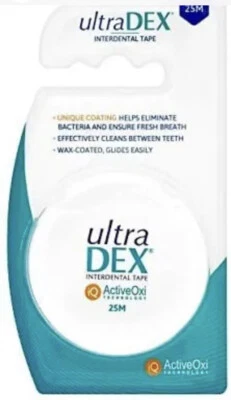 ULTRADEX NEW Interdental Tape Interdental Tape Has A Unique Coating Which Helps To Preve