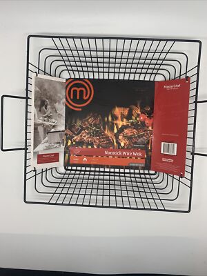 MasterChef Nonstick Wire Wok for Grilling 11 3/4X11 3/4 NWT Handles to Lift Easy