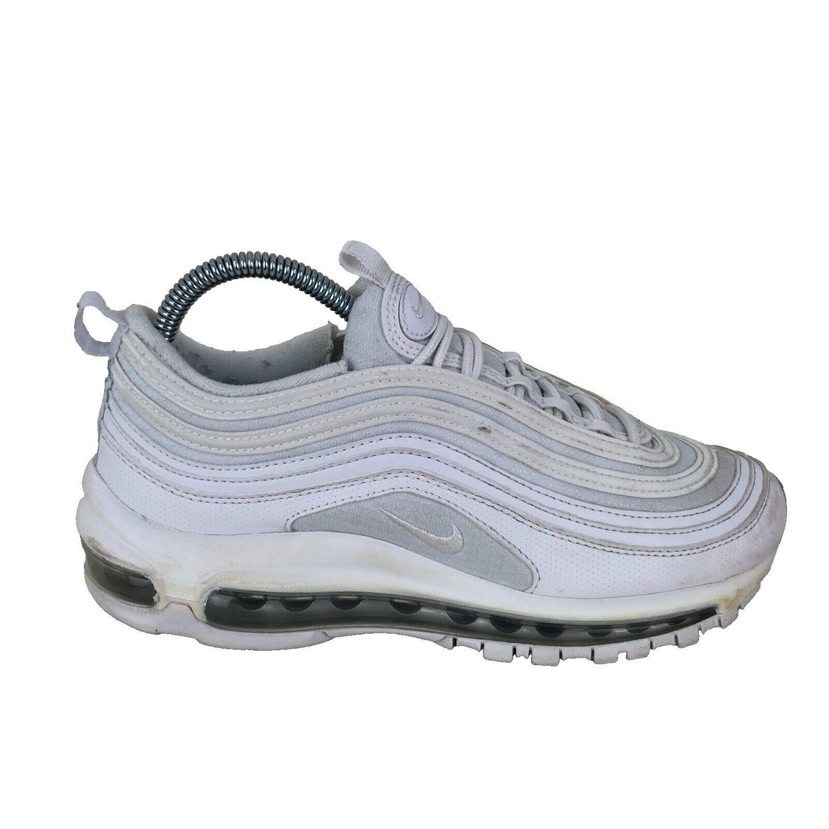 Nike Air Max 97 White Leather Sports Trainers Sneakers Women UK