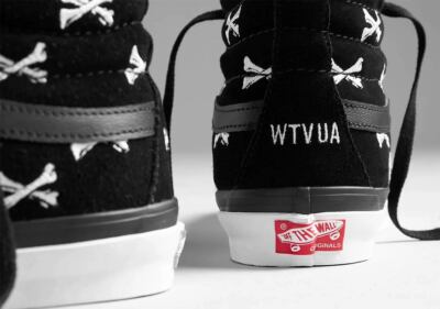 Vans WTaps SK8 Hi Black White Crossbones Quickstrike QS WTVUA 12