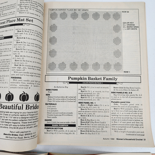 Vtg 1987 & 1992 Lot 3 Womens Household Crochet Magazine Autumn & Winter Patterns - Picture 13 of 18