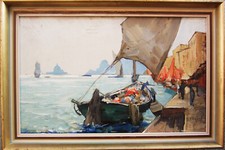 Knut Norman 1896-1977, Venedigszene mit Canal...