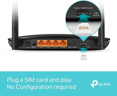 * TP-Link Archer MR550 LTE Router, 4G+ Router unterstützt SIM Karten, 4G+ Cat6 b - Afbeelding 6 van 7