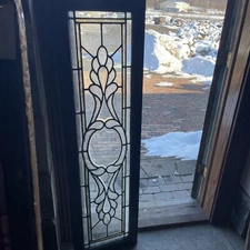 SG4872 antique Stained Glass Transom Window 16.25 x 58.25