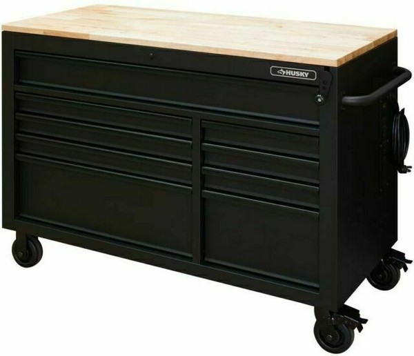 Husky HOLC5209BB1M 9 Drawer Mobile Workbench Tool Matte Black for