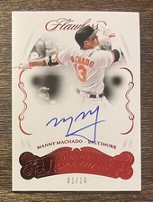 2018 Panini Flawless Manny Machado Auto #’d 1/10