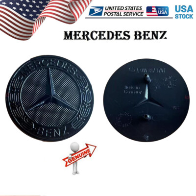 For Mercedes-Benz W166 ML W166 GLE GLOSS BLACK 3D Hood Badge 