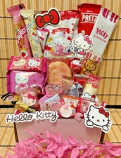 Hello Kitty Snack Box Lot 20 Dagashi Mochi Konpeito Candy Sanrio Sticker Japan