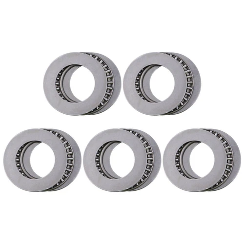 5 Pcs Axial Cage Cylindrical Roller Single Row Roller Metal Axial Flat Bearings