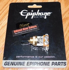 Epiphone Les Paul Switch Gold Straight Toggle Black Tip Guitar Parts NOS Project