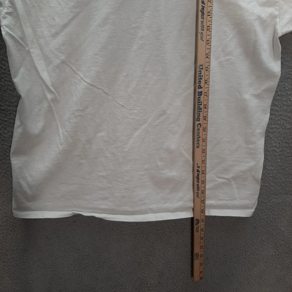 Camisa clásica vintage platino adulto extra grande blanca ropa de trabajo granja granero años 90 Foto 4 de 4