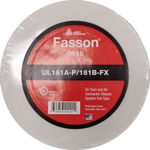 Fasson 0810 21/2" x 60 yd. UL181 AP/BFX Aluminum Foil Tape eBay