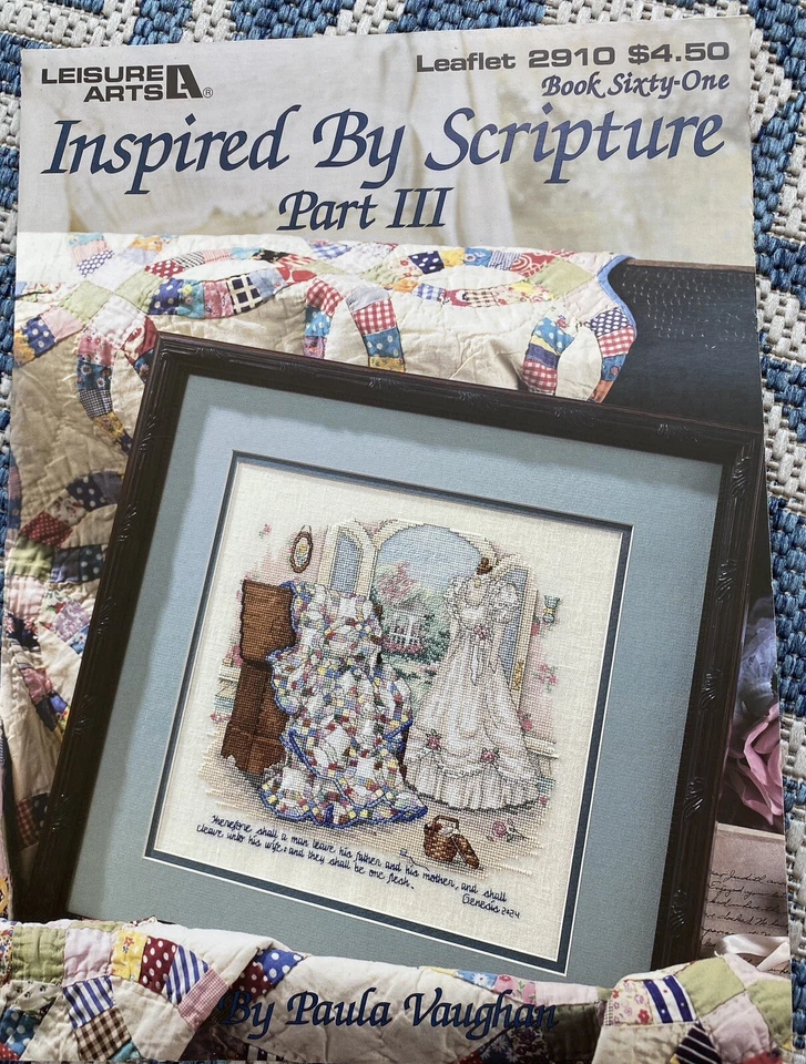 Paula Vaughan Cross Stitch Brides Prayer & Inspired By Scripture III TWO CHARTS - Image 4 of 4