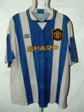 Vtg Original 1994 1996 Manchester United 10 Beckham 3rd Away Shirt XXL  52in