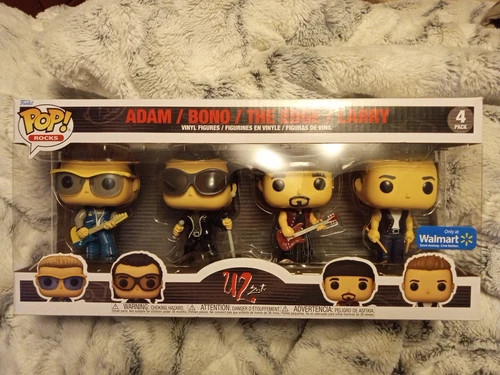 Funko Pop! U2 Zoo TV 4-Pack (Adam / Bono / The Edge / Larry) Exclusive New