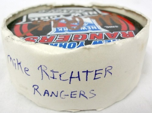 NHL National Hockey League New York Rangers #35 Mike Richter Signed Hockey Puck - Picture 5 of 7