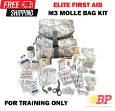 Elite First Aid M3 MOLLE Compatible Military Style Rescue Training KIT - Camo