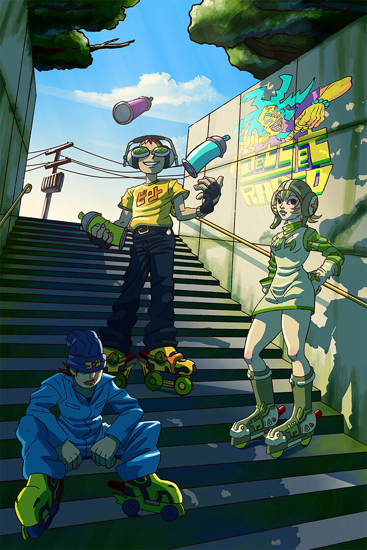 Jet Grind Radio Console Box Video Game Wall Art Home Decor