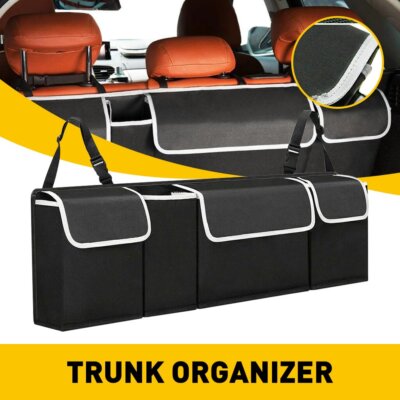Car Trunk Organizer Cases Interior Accessories Back Seat Storage Bag 4Pocket EAE