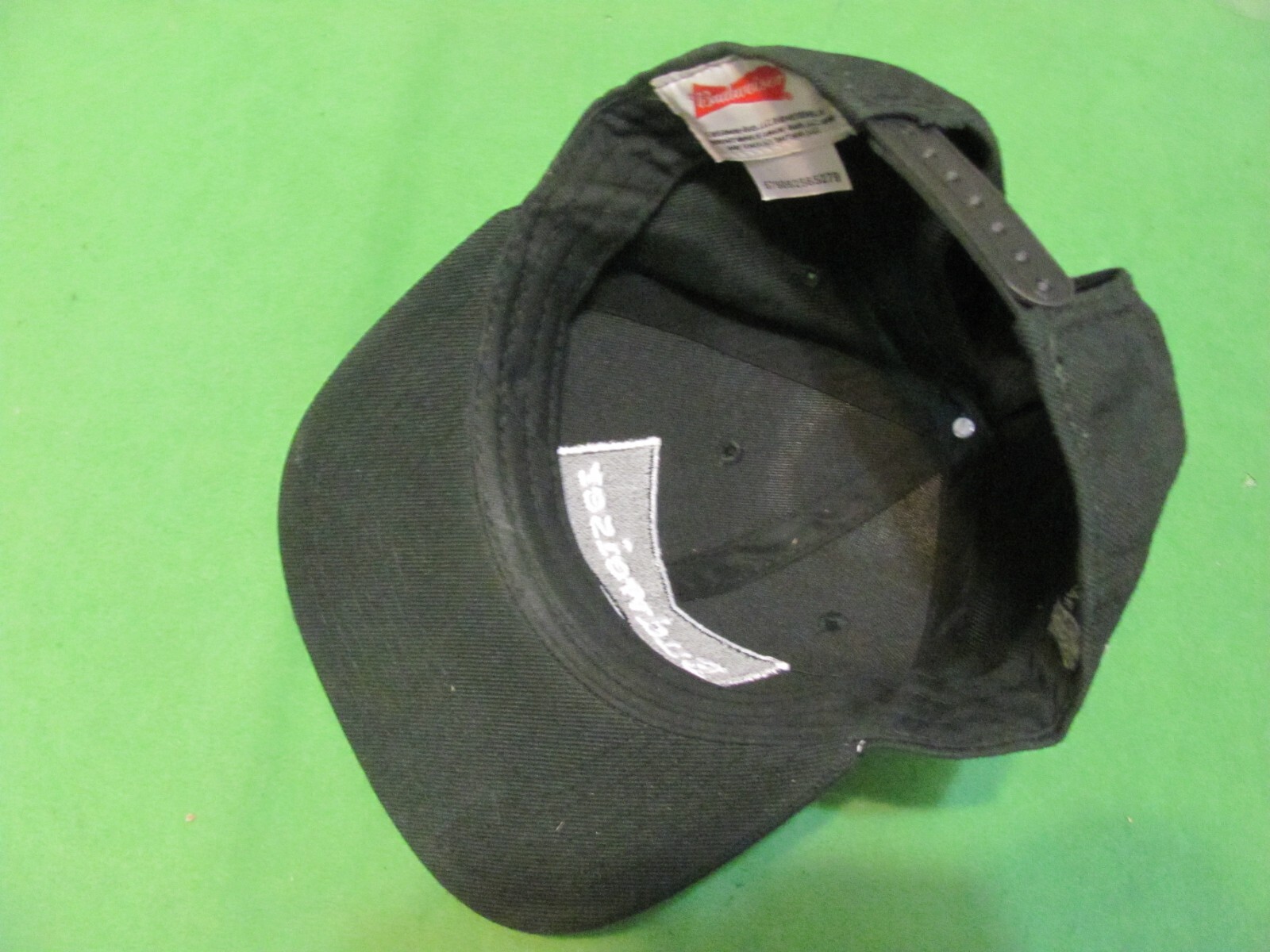 Budweiser Adjustable Snap Back Black Baseball Hat… - image 3