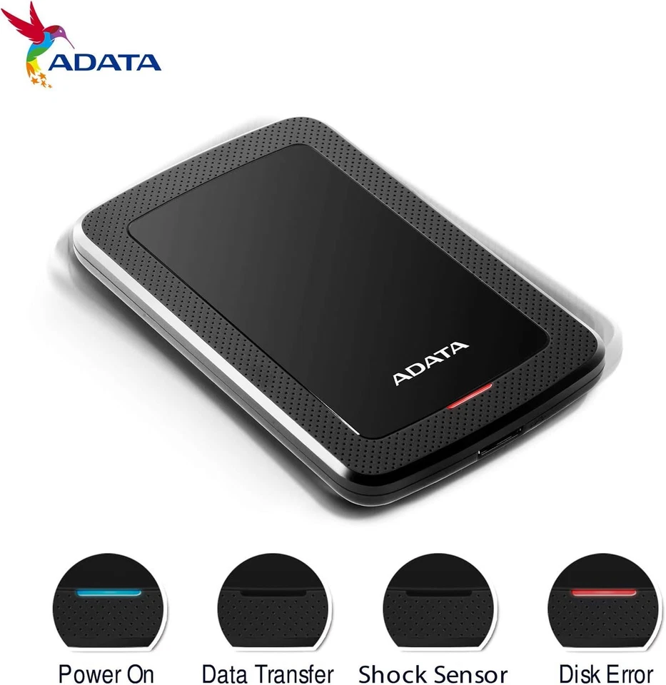 ADATA HV300 Hard Drive - 2 TB - External (Portable) - USB 3.1-256-bit AES  - Image 3 of 4