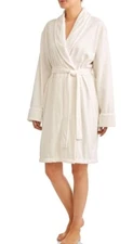 Thales Women's Jersey Spandex Robe Bath & Spa's signature luxurious color WHITE 