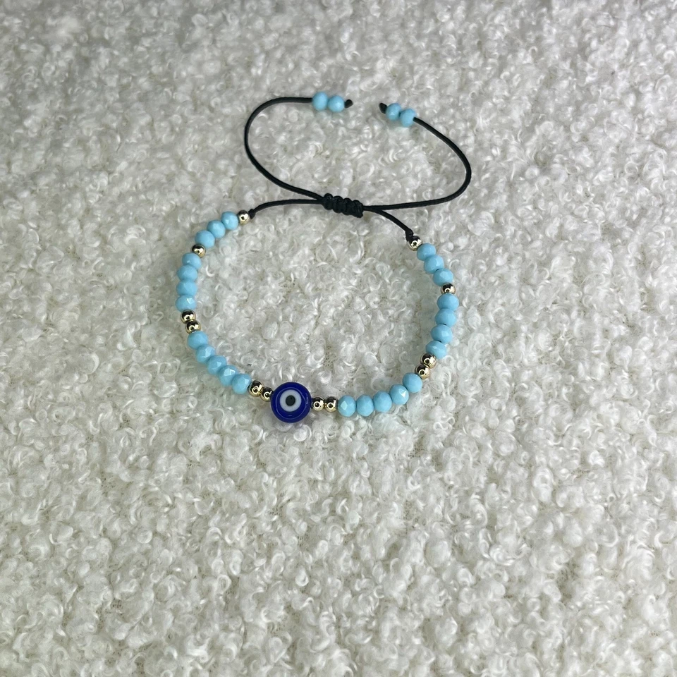 Türkis Böses Auge Armband Nazar, Mal De Ojo Perlenarmband, Boncuk Perlenarmband - Bild 2 von 4