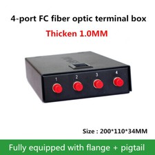 4-port FC fiber optic terminal box thickened 1.0MM including flange  pigtail
