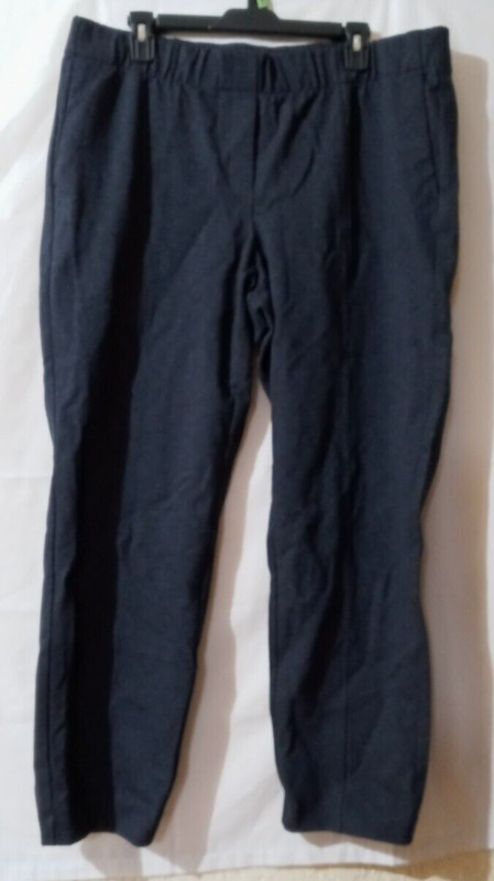 J Jill Ponte Slim Leg Black Pants Women's Size XL elastic waist flattering