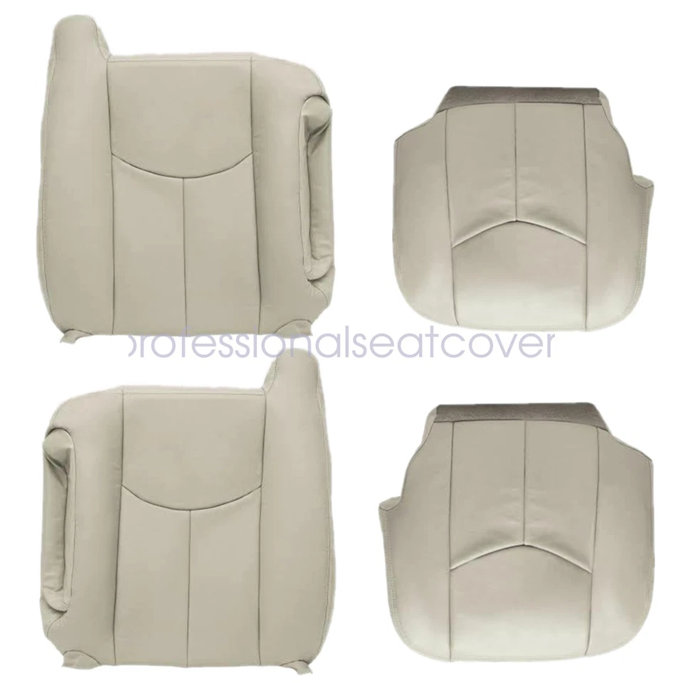 Кожаный передний чехол на сиденье для Chevy Tahoe GMC Yukon 2003 2004 2005 2006 годов выпуска желтовато-коричневый 522 - Изображение 2 из 4