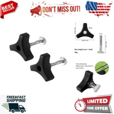 2 Sets Lawn Mower Handle Knobs Nut Bolt, Triangular Handle Fastening Screw Set