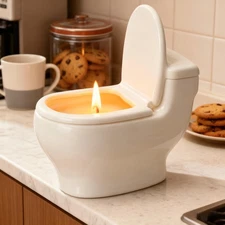 Toilet Shaped Scented Candles,Funny Gag Gift for Women & Men,Jasmine Fragranc...