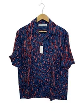 WACKO MARIA Aloha Shirt M Rayon NVY Leopard