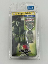 Vintage 2007 Fruit of the Loom Funpals Hulk Boys Briefs 3 Pack Size 8 Sealed