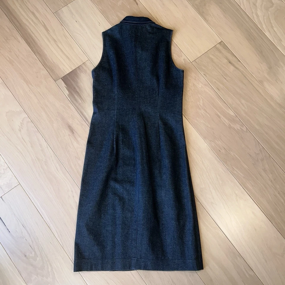 RALPH LAUREN Black Label Denim Sheath Dress Sleeveless Women’s 10 - Image 4 of 4