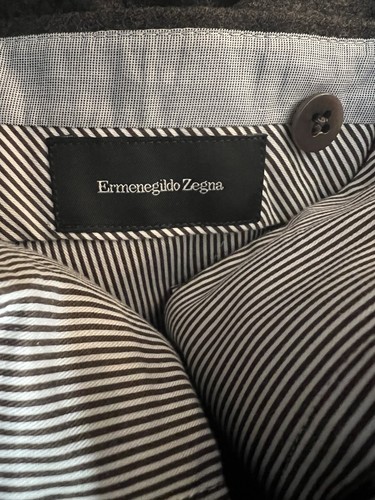 Ermenegildo Zegna 34x32 100% Wool Flat Front Pants Brown AMAZING - Picture 6 of 7