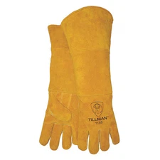 Tillman 1155 1155 Gloves, Extended Gauntlet Cuff, Wing Thumb, Premium Cowhide,