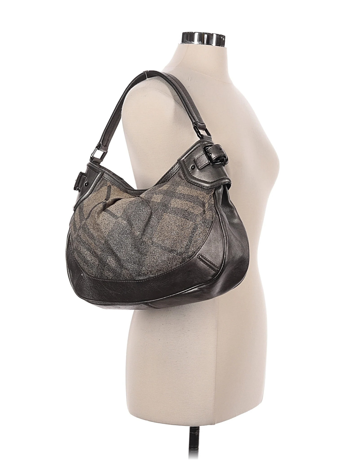 Burberry Women Gray Hobo One Size thumbnail 2